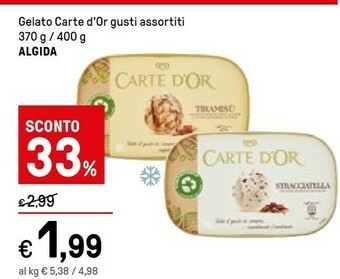 Iper La Grande Algida Carte D'Or Caffè 400 G(ml) offerta