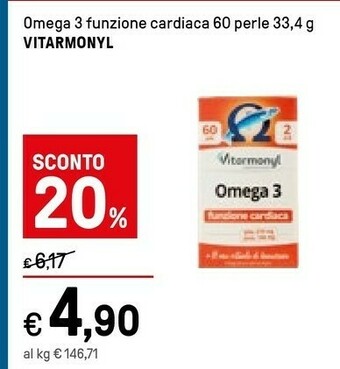 Iper La Grande Vitarmonyl Omega 3 Funzione Cardiaca 60 Perle offerta