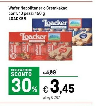Iper La Grande Loacker Napolitaner offerta