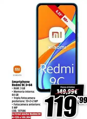 MediaWorld Xiaomi Mi 9 offerta