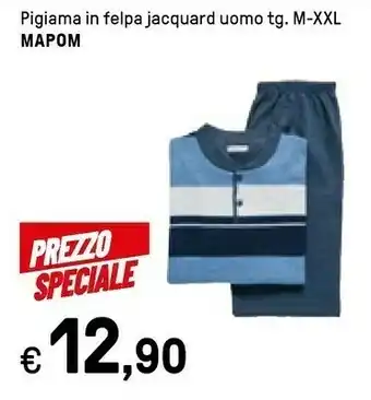 Iper La Grande Mapom Pigiama In Felpa Jacquard Uomo offerta