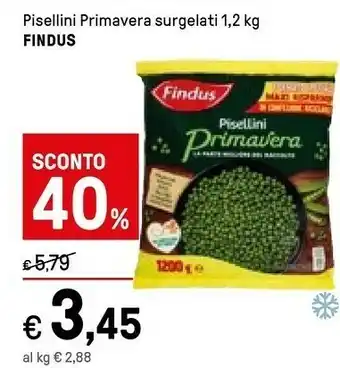 Iper La Grande Findus Pisellini Primavera 1200g offerta