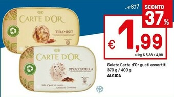 Iper La Grande Algida Carte D'Or Caffè 400 G(ml) offerta