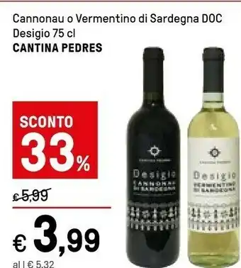 Iper La Grande Cantina Pedres Cannonau 750ml offerta