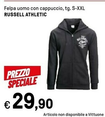 Russell Athletic Felpa Uomo Con Cappuccio