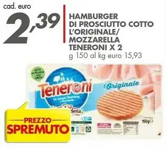 Italmark Teneroni Hamburger Di Prosciutto Cotto L'originale offerta