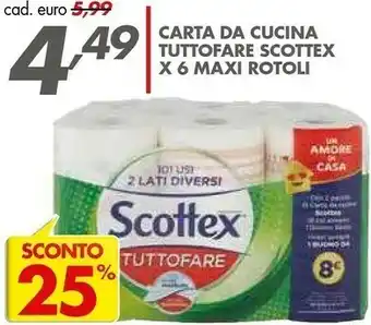Italmark Scottex Carta Da Cucina Tuttofare Maxi Rotoli offerta