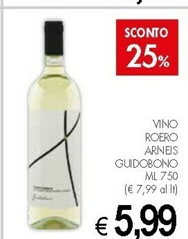 PrestoFresco Guidobono Vino Roero Arneis offerta