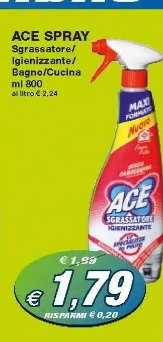 Prix Quality Ace Spray Sgrassatore offerta
