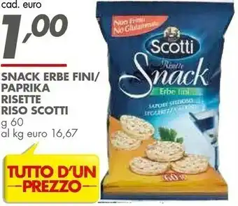 Riso Scotti - Snack Erbe Fini 60 G(ml)