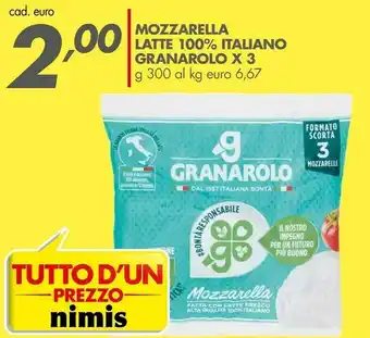Italmark Granarolo Mozzarella Latte 100% Italiano offerta