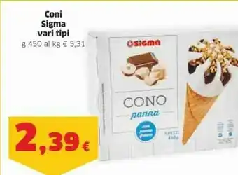 Sigma Sigma Coni offerta