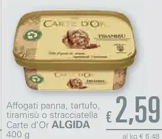 Unes Algida Carte D'Or Tartufo 400 G(ml) offerta