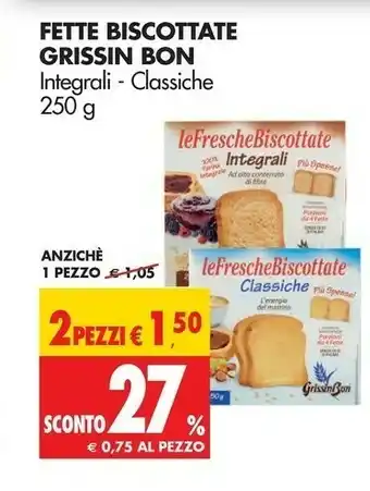 Tigros Grissin bon Fette biscottate offerta