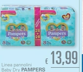 Unes Pampers Linea Pannoliní Baby Dry offerta
