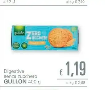 Unes Gullon Digestive Senza Zucchero offerta