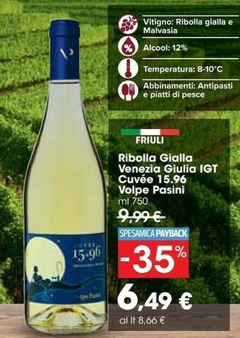 Ribolla Gialla Venezia Giulia Igt Cuvée 15.96 Volpe Pasini