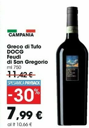 Carrefour Market Feudi di san gregorio Greco Di Tufo 750 G(ml) offerta