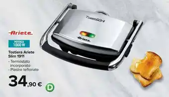 Carrefour Ariete Tostiera Slim 1911 offerta