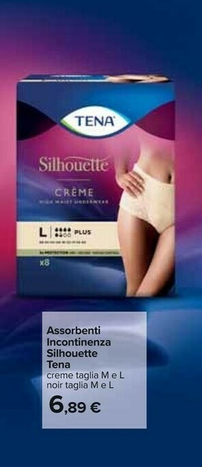 Carrefour Tena Assorbenti Incontinenza Silhouette offerta