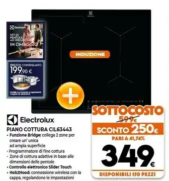 Expert Electrolux Piano Cottura CIL63443 offerta