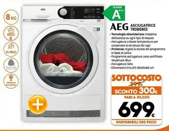 Expert Aeg T8DBE853 Asciugatrice Libera Installazione Caricamento Frontale Nero, Bianco 8 Kg A+++ offerta