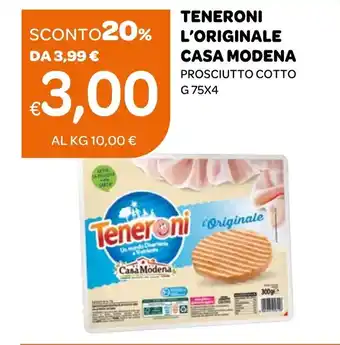 Ekom TENERONI L'ORIGINALE CASA MODENA PROSCIUTTO COTTO G 75X4 offerta