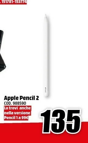 MediaWorld Apple Pencil 2 offerta