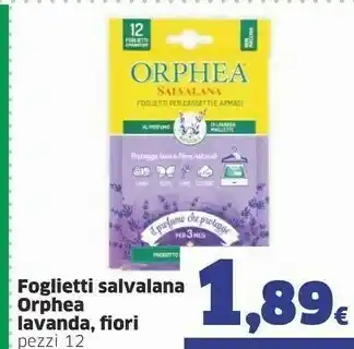 Sigma Orphea Foglietti Salvalana Lavanda offerta