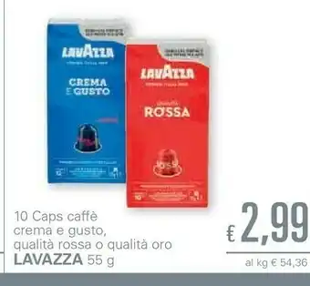 Unes Lavazza 10 Caps Caffè Crema E Gusto offerta