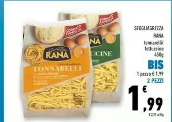 Conad Superstore Giovanni Rana - Tonnarelli 450 G(ml) offerta