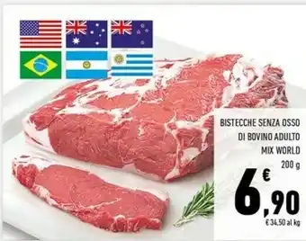 Conad Superstore Bistecche Senza Osso Di Bovino Adulto Mix World offerta