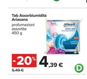 Carrefour Ariasana Tab Assorbiumidità offerta