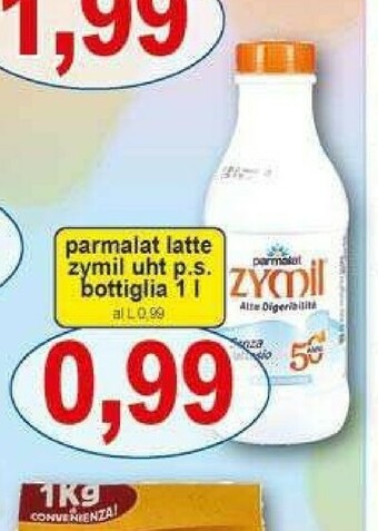 Gros Parmalat Zymil Latte Intero Alta Digeribilità Senza Lattosio UHT 1000 G(ml) offerta