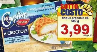 Gros Findus 6 Croccole 600g offerta