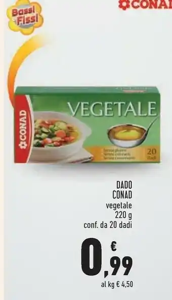 Conad Margherita Conad - Vegetale 20 Dadi 220 G(ml) offerta