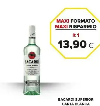 Oasi Bacardi Ron Carta Blanca Superior 1000 G(ml) offerta