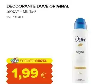 Oasi Dove Deodorante Original Spray offerta
