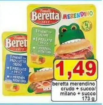 Pewex Beretta Merendino Prosciutto Crudo E Succo 173g offerta