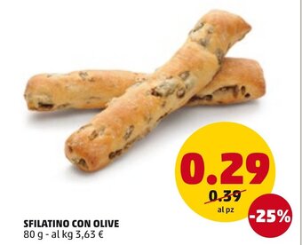 PENNY Sfilatino con Olive 80g offerta
