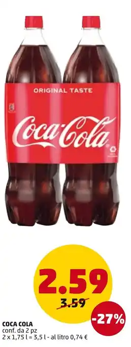 PENNY Coca-Cola 2pz 1,75l offerta