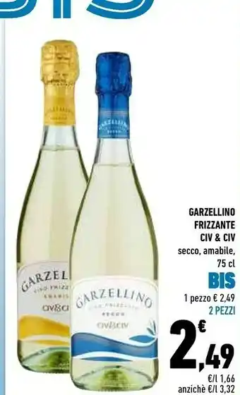 Conad Civ & civ Vino Frizzante Secco Garzellino 750 G(ml) offerta