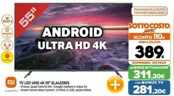 Expert Xiaomi Tv Led UHD 4K 55" ELA4329ES offerta