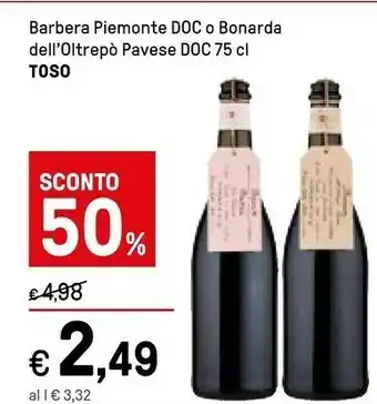 Iper La Grande Toso Barbera Piemonte Doc offerta