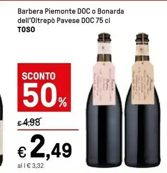 Iper La Grande Toso Piemonte Barbera 750 G(ml) offerta