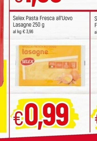 Famila Selex Sfoglia Fresca All'Uovo Per Lasagne 250 G(ml) offerta