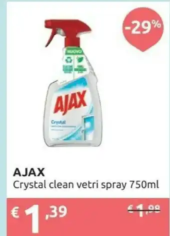 Ipersoap Ajax Crystal Clean Vetri Spray offerta