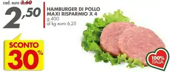 Italmark Hamburger Di Pollo Maxi Risparmio offerta