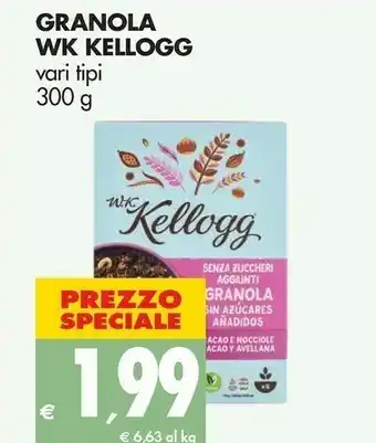 Tigros W.K Kellogg - Granola Frutta Secca 300 G(ml) offerta