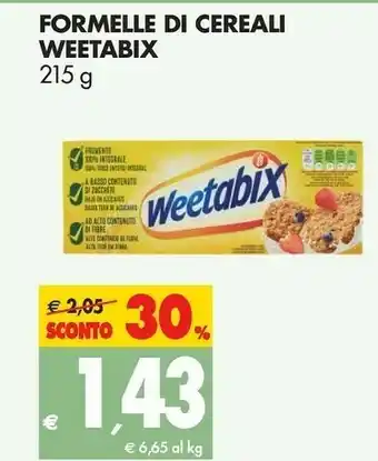 Tigros Weetabix Formelle Di Frumento Integrale 215 G(ml) offerta